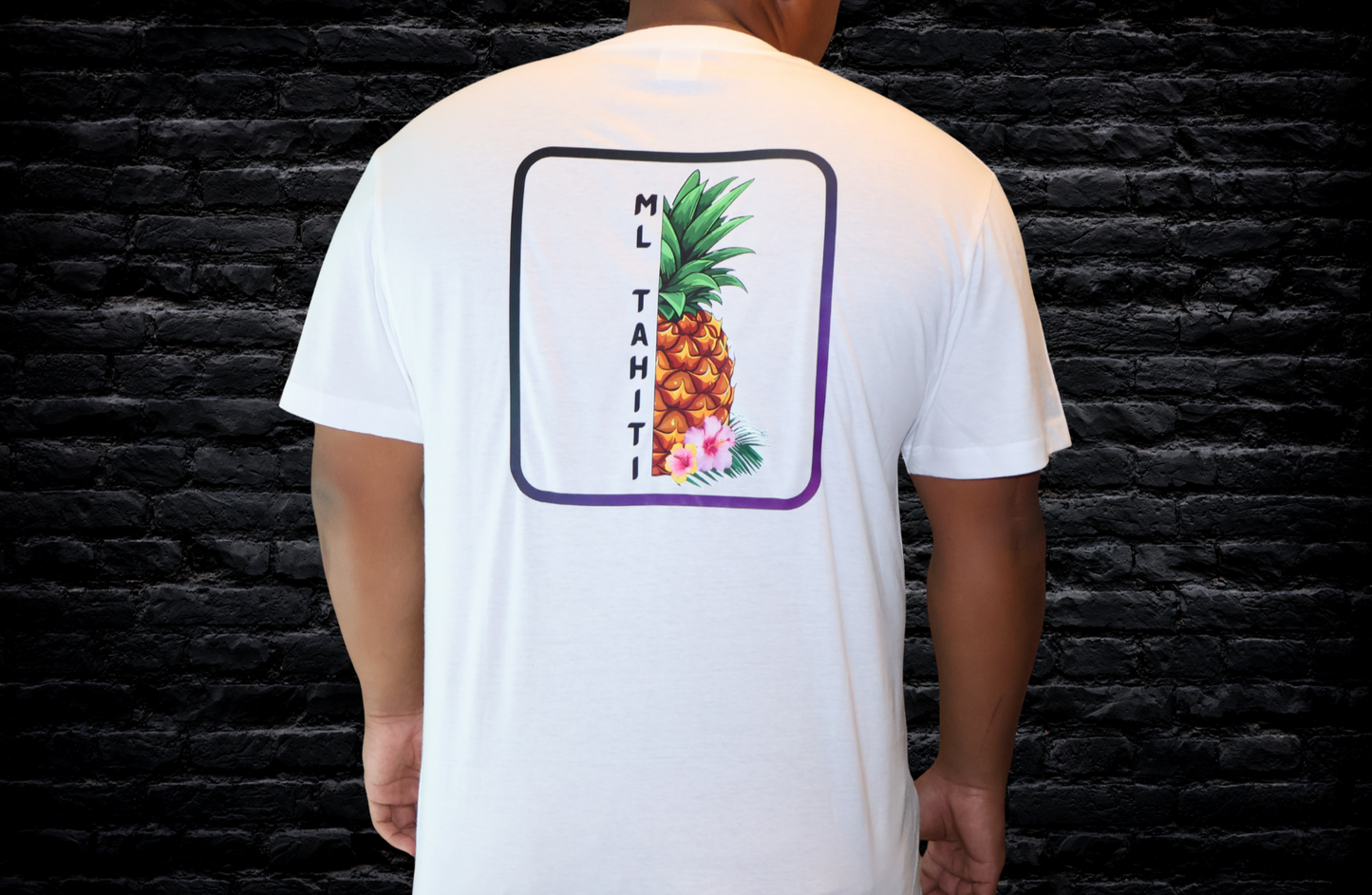 Tee-shirt blanc ananas